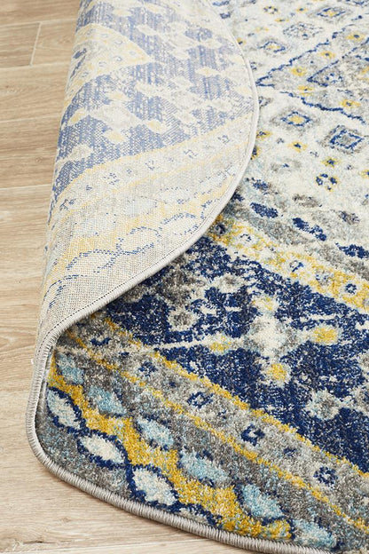 Ravella 203 Navy Polypropylene Round Rug