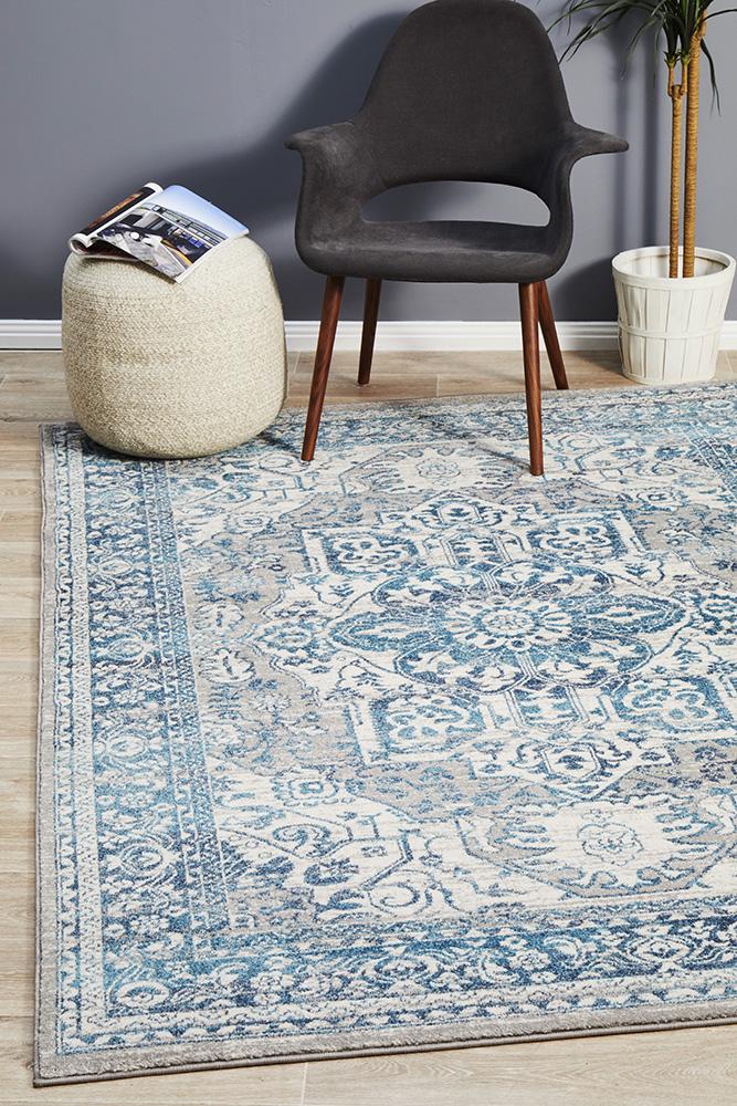 Ravella 207 Blue Polypropylene Rug