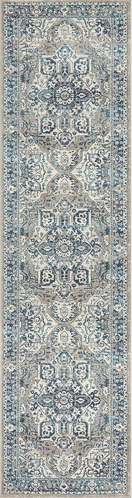Ravella 207 Blue Polypropylene Runner Rug