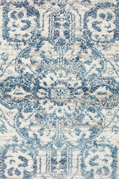 Ravella 207 Blue Polypropylene Runner Rug