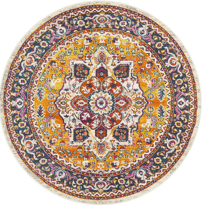Ravella 207 Multi Polypropylene Round Rug