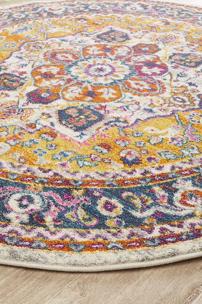 Ravella 207 Multi Polypropylene Round Rug