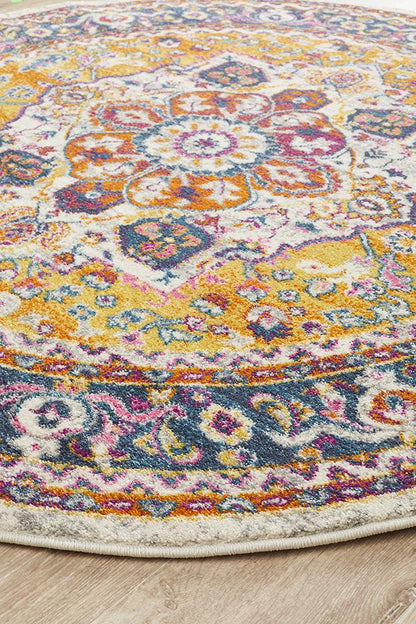 Ravella 207 Multi Polypropylene Round Rug