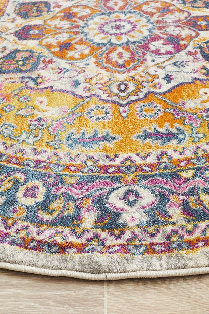 Ravella 207 Multi Polypropylene Round Rug