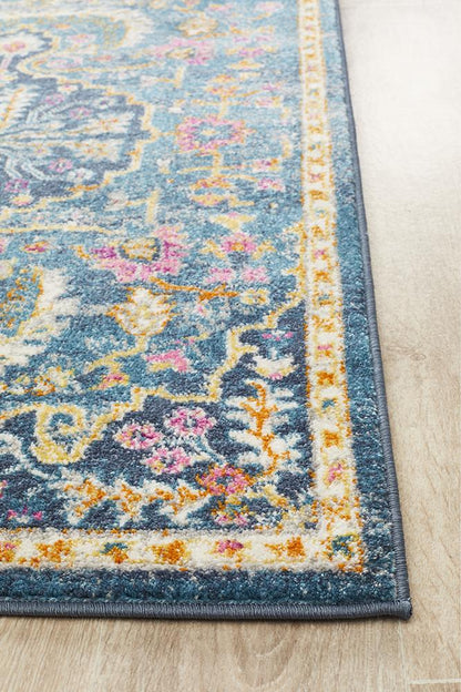 Ravella 209 Navy Polypropylene Runner Rug