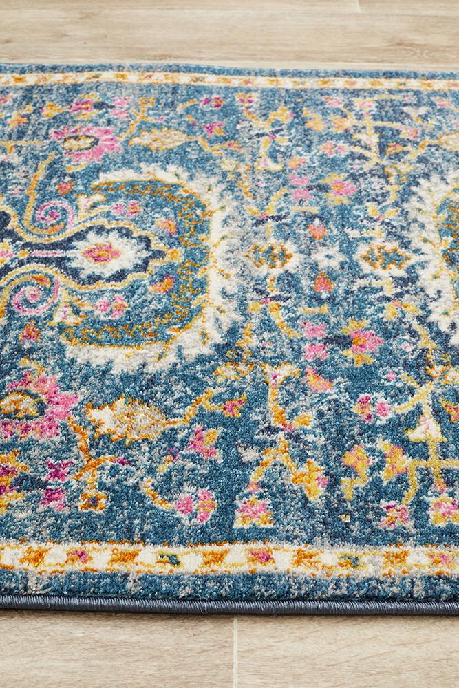 Ravella 209 Navy Polypropylene Runner Rug