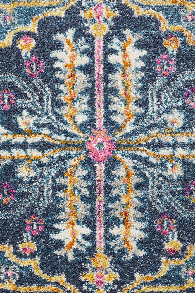 Ravella 209 Navy Polypropylene Runner Rug