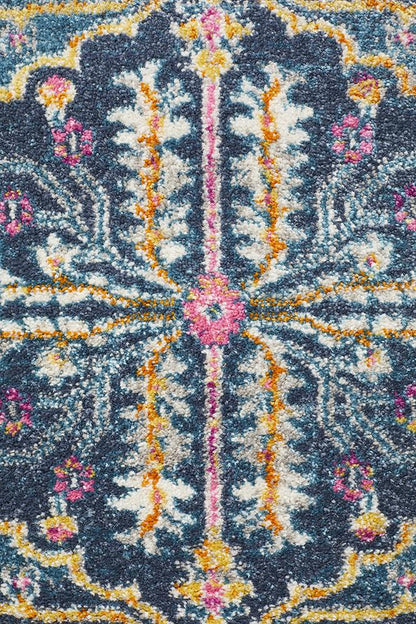 Ravella 209 Navy Polypropylene Runner Rug
