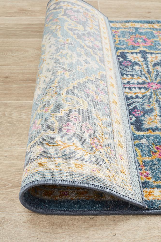 Ravella 209 Navy Polypropylene Runner Rug