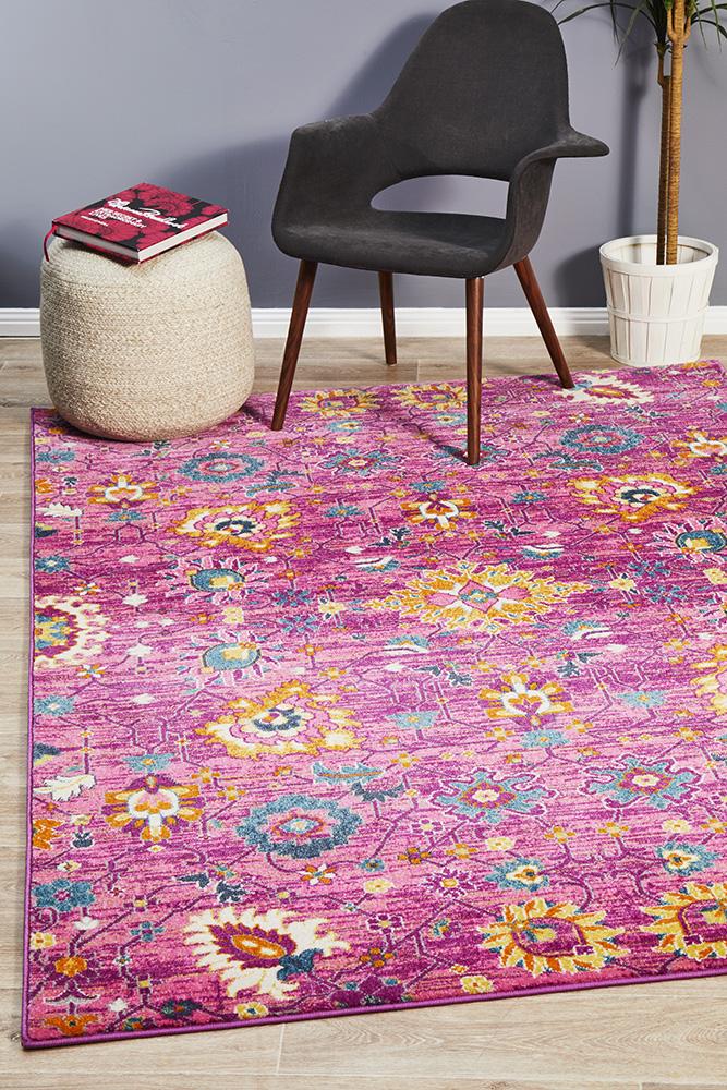Ravella 210 Fuchsia Purple Polypropylene Rug