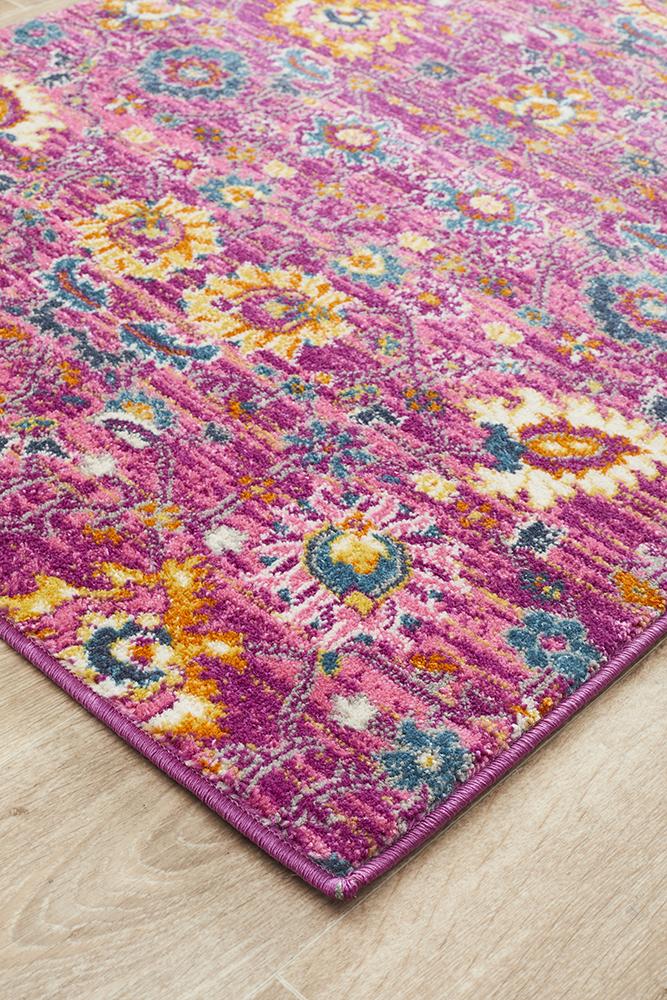 Ravella 210 Fuchsia Purple Polypropylene Runner Rug