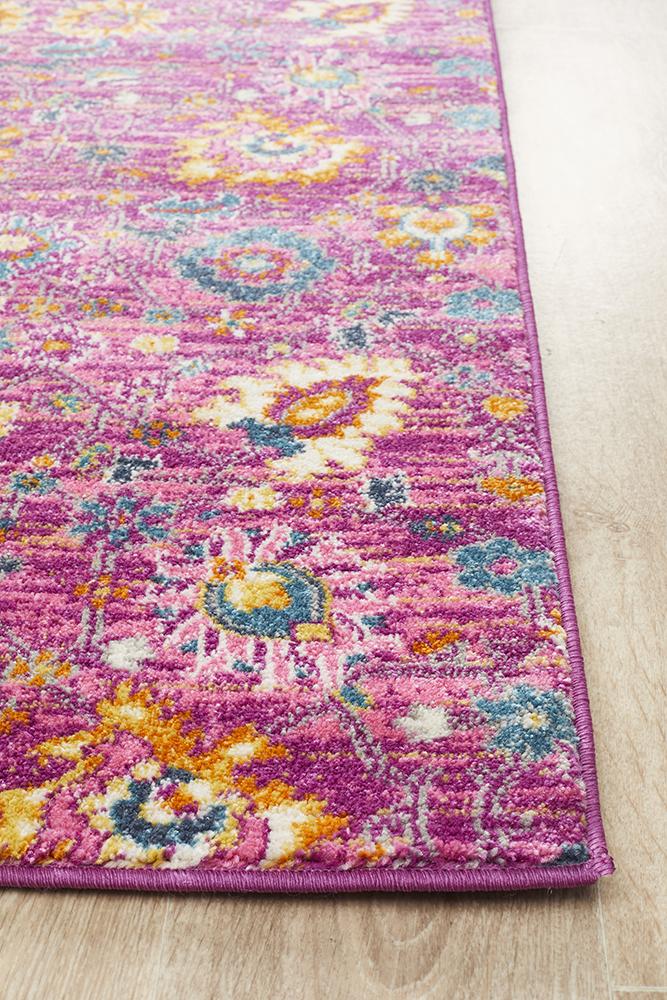 Ravella 210 Fuchsia Purple Polypropylene Runner Rug