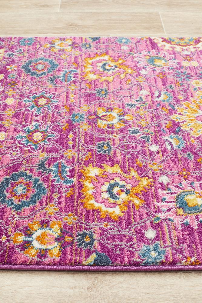 Ravella 210 Fuchsia Purple Polypropylene Runner Rug