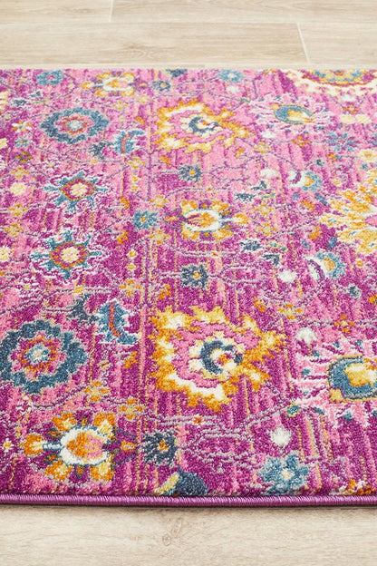 Ravella 210 Fuchsia Purple Polypropylene Runner Rug