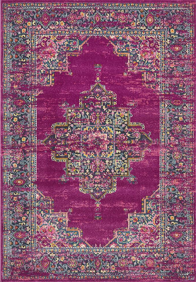 Ravella 211 Fuchsia Purple Polypropylene Rug