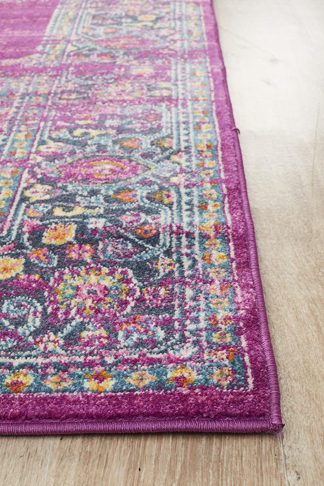 Ravella 211 Fuchsia Purple Polypropylene Rug
