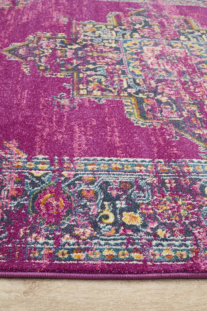 Ravella 211 Fuchsia Purple Polypropylene Rug
