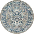 Ravella Blue & White Round Rug