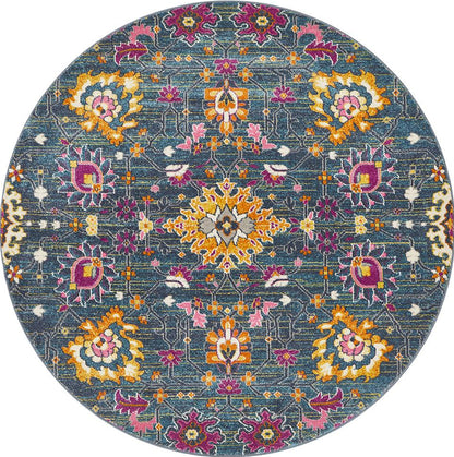 Ravella Blue Polypropylene Rug
