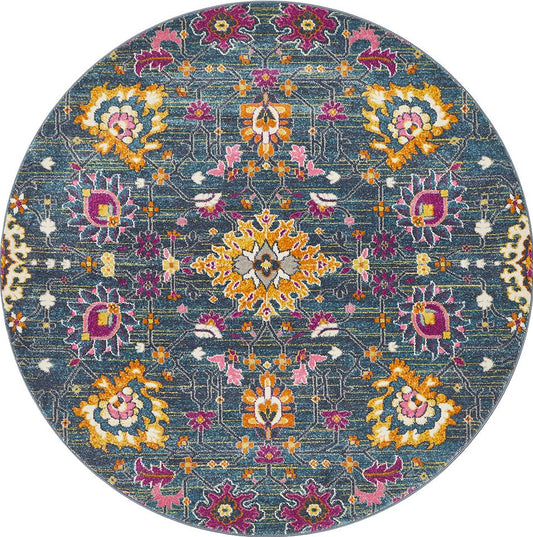 Ravella Blue Polypropylene Rug