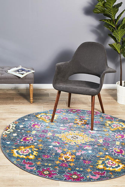 Ravella Blue Polypropylene Rug