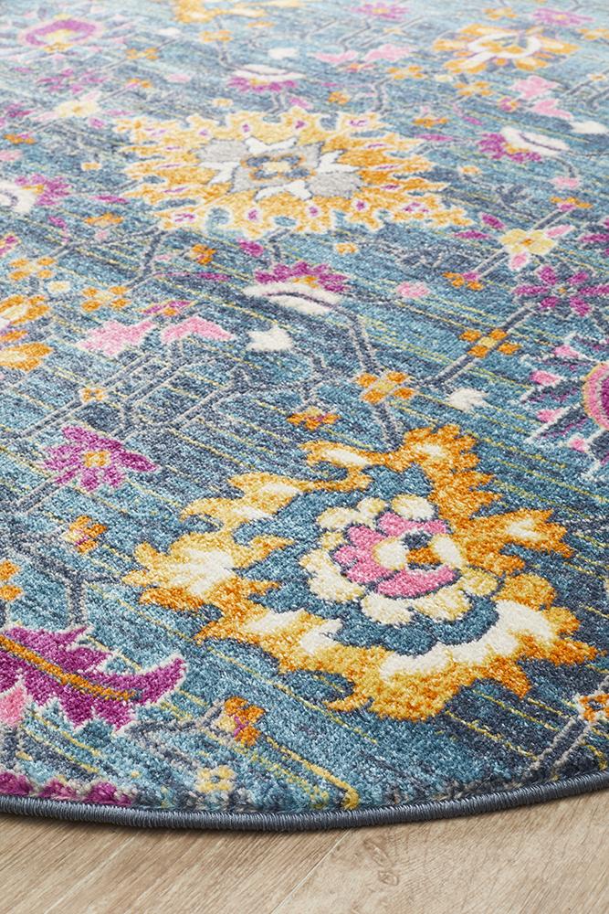 Ravella Blue Polypropylene Rug