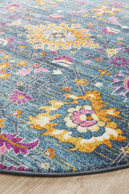 Ravella Blue Polypropylene Rug