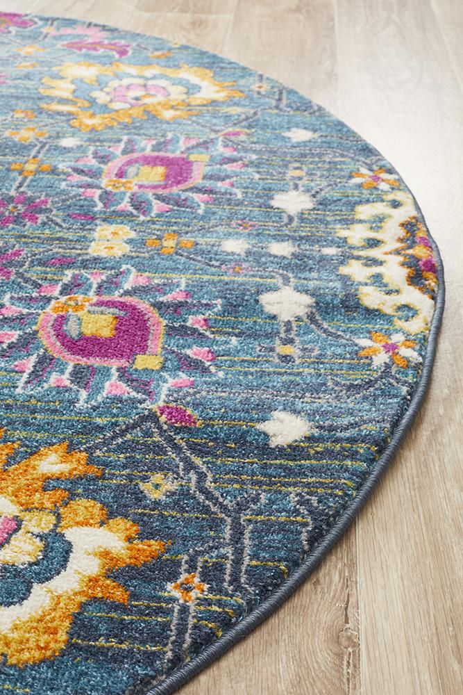 Ravella Blue Polypropylene Rug
