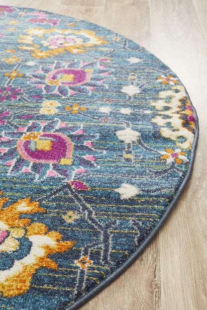 Ravella Blue Polypropylene Rug