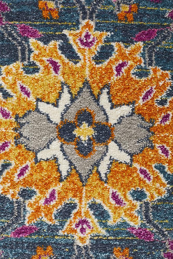 Ravella Blue Polypropylene Rug