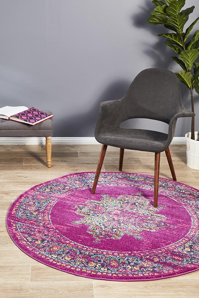 Ravella Fuchsia Purple Polypropylene Rug