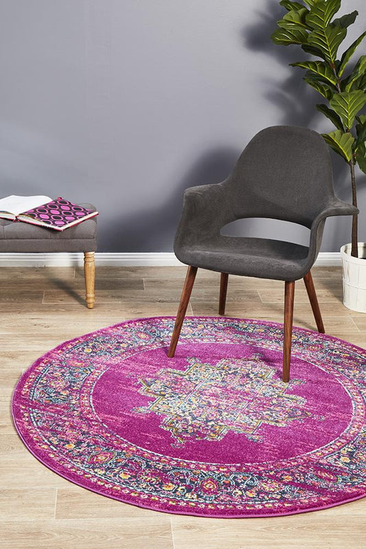 Ravella Fuchsia Purple Polypropylene Rug