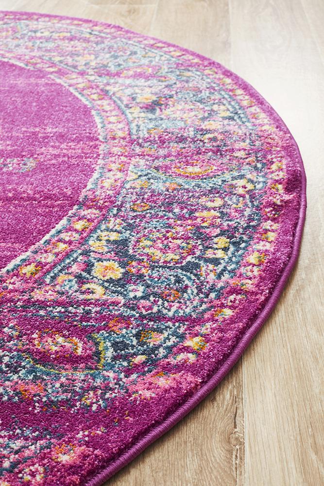 Ravella Fuchsia Purple Polypropylene Rug