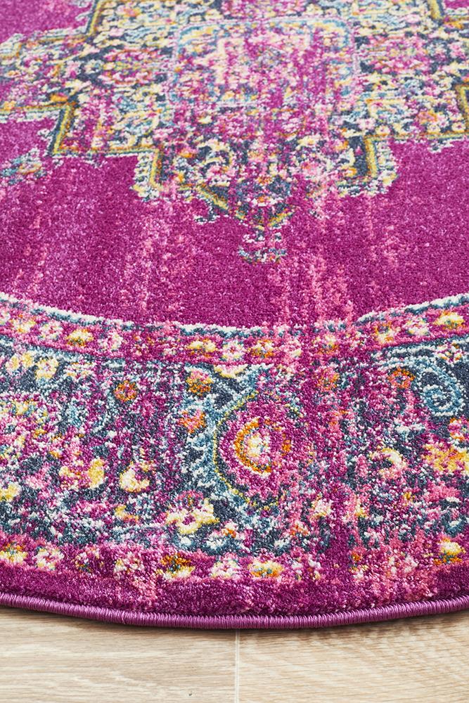 Ravella Fuchsia Purple Polypropylene Rug