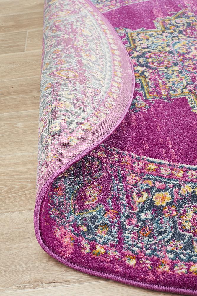 Ravella Fuchsia Purple Polypropylene Rug