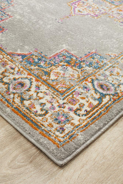 Ravella Grey Polypropylene Runner Rug