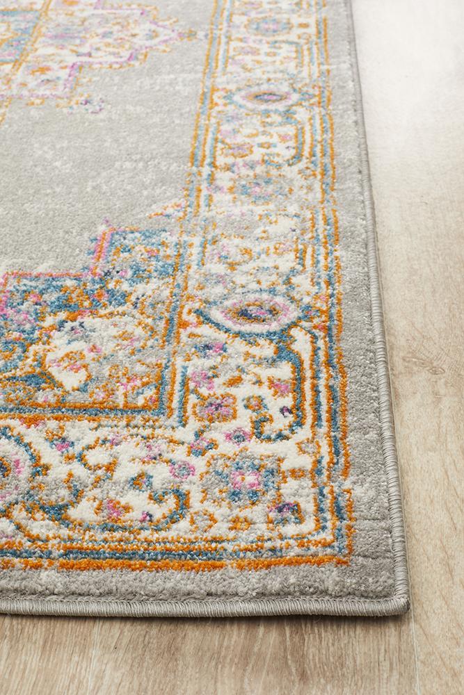 Ravella Grey Polypropylene Runner Rug