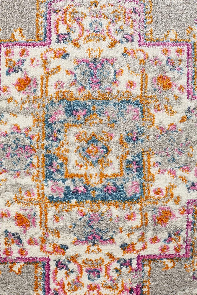 Ravella Grey Polypropylene Runner Rug