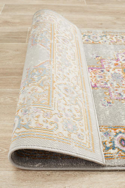 Ravella Grey Polypropylene Runner Rug