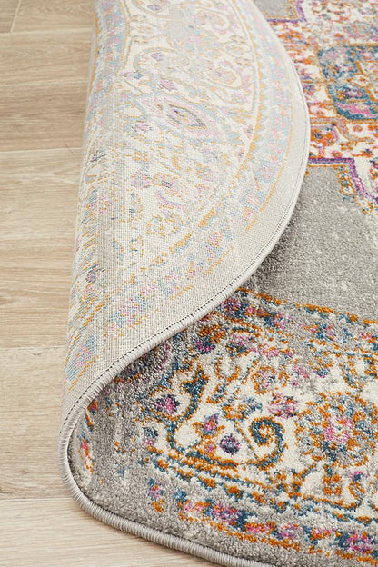 Ravella Multi Grey Round Rug