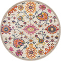 Ravella Multicolor Beige Round Rug