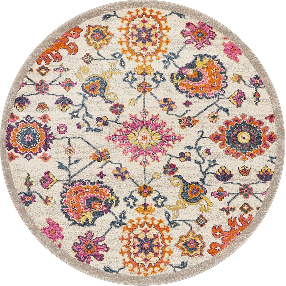 Ravella Multi Polypropylene Round Rug