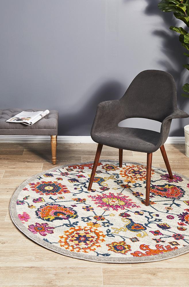 Ravella Multi Polypropylene Round Rug