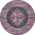 Ravella Multicolor Navy Round Rug