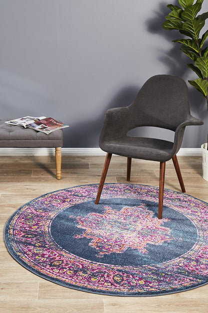 Ravella Navy Polypropylene Rug