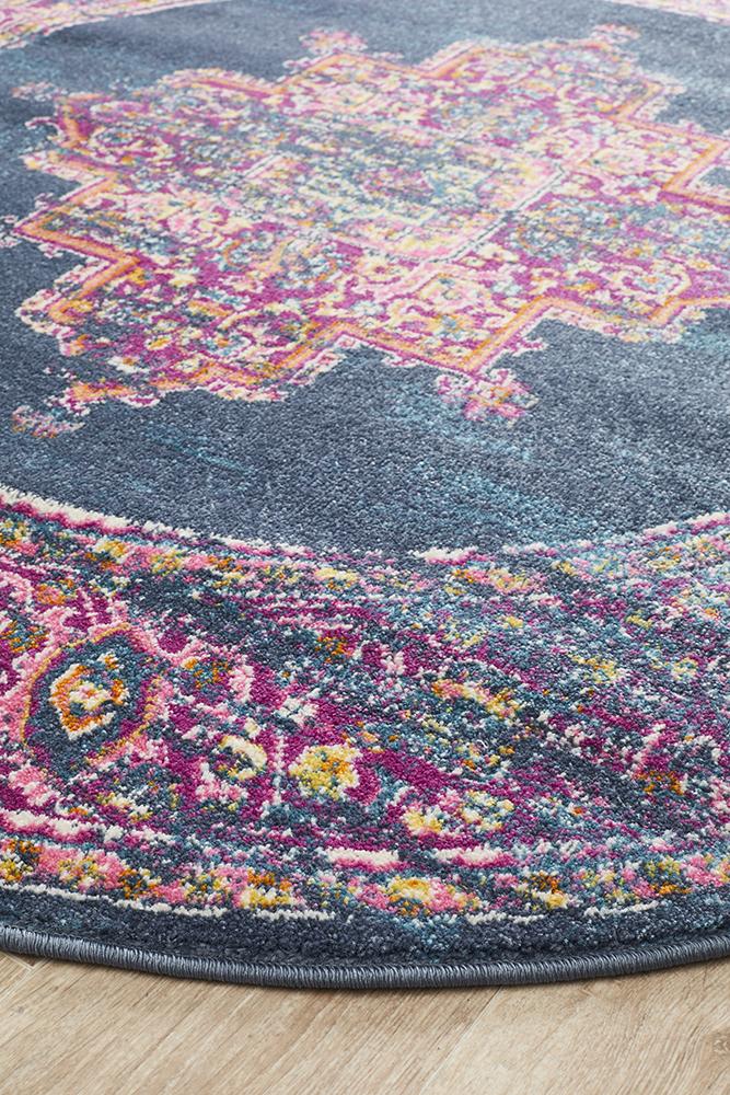 Ravella Navy Polypropylene Rug