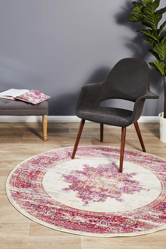 Ravella Pink Polypropylene Rug