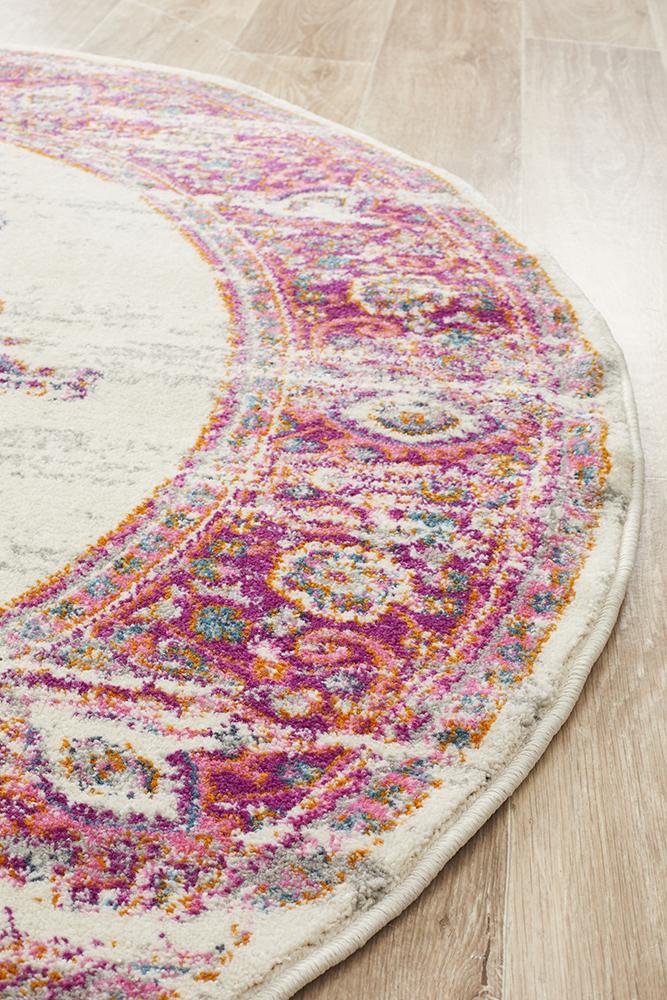 Ravella Pink Polypropylene Rug