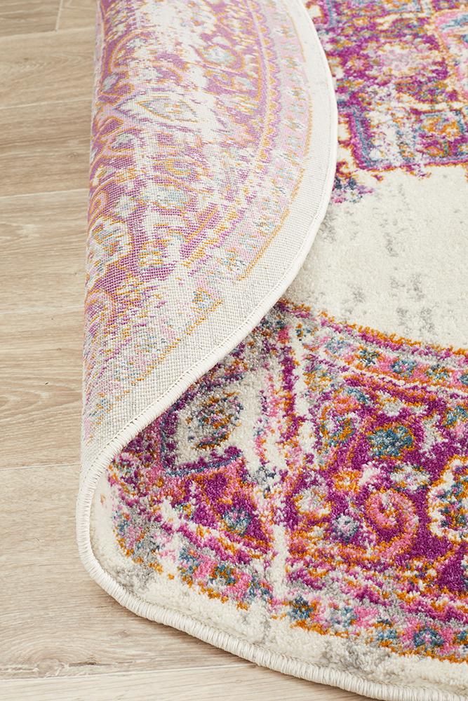 Ravella Pink Polypropylene Rug