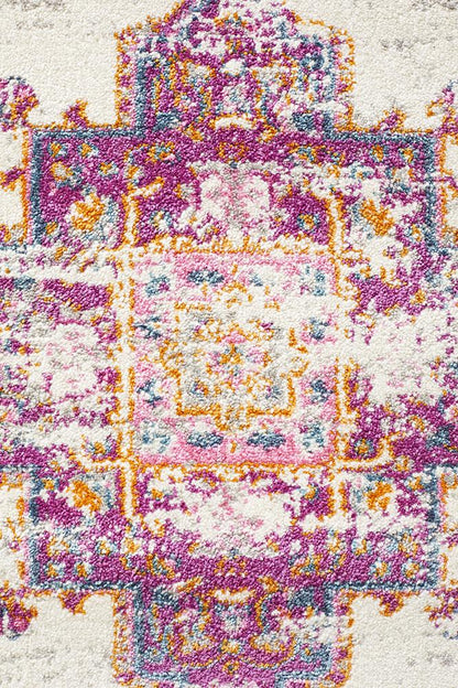 Ravella Pink Polypropylene Runner Rug